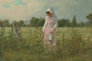 De Scott Evans - A Thoughtful Moment (The Artist\'s Daughter)