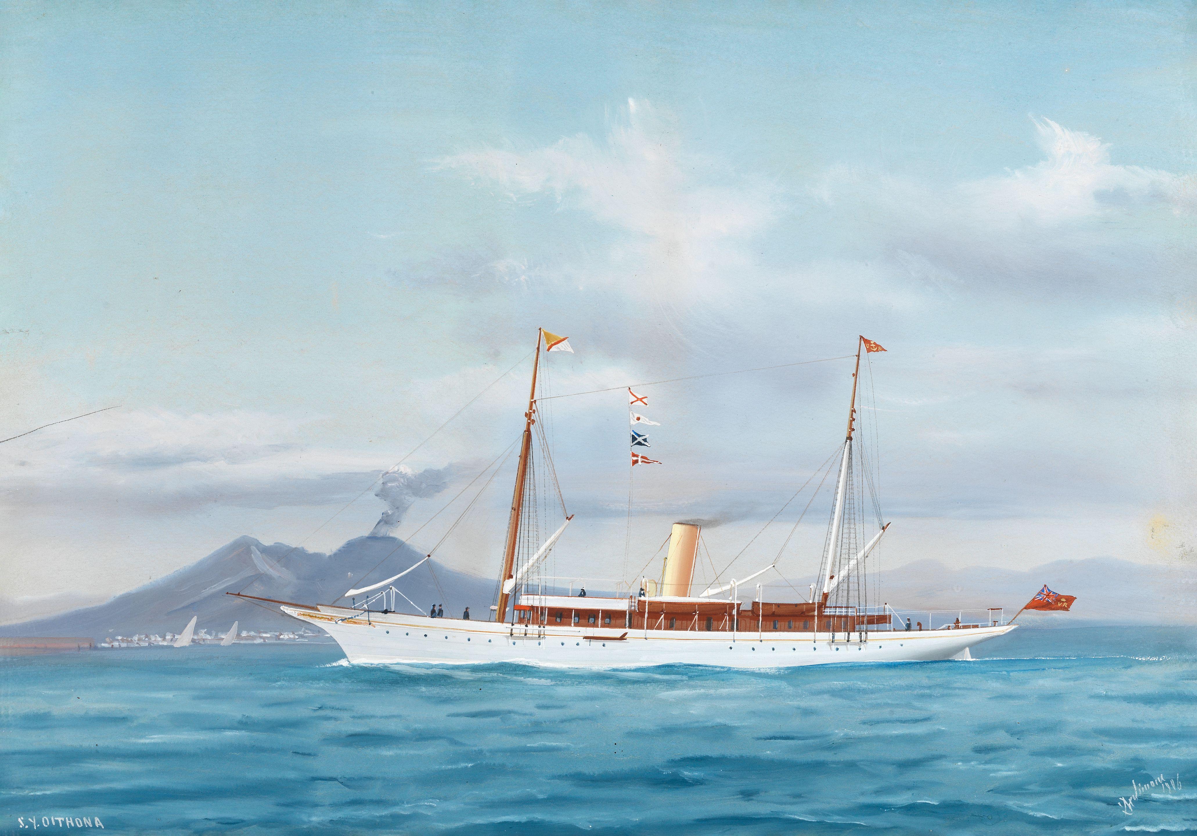 De Simone - SY Oithona flying the colours of the Royal Victoria Yacht Club