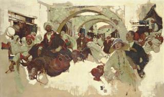 Dean Cornwell - Market Scene