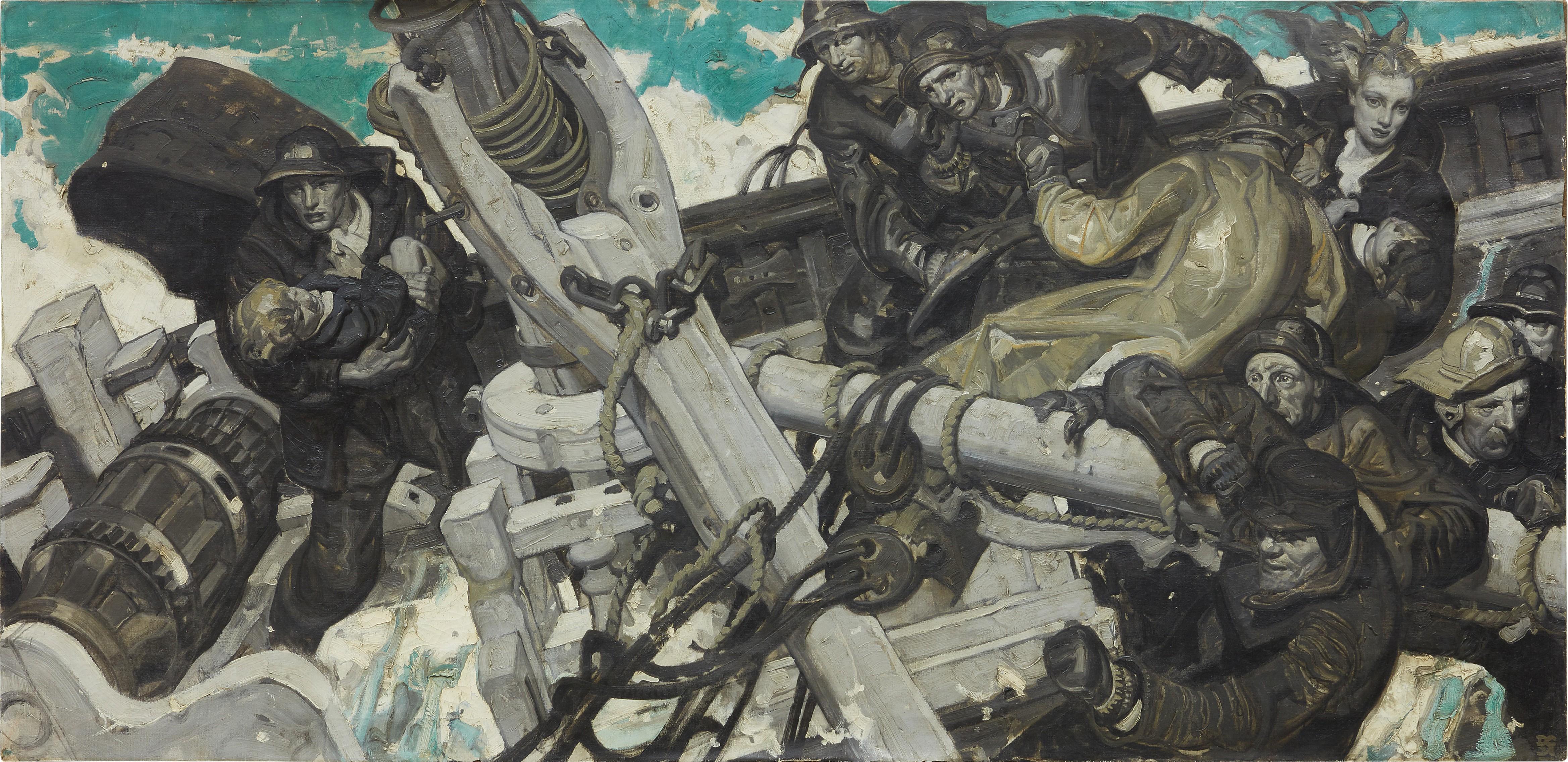 Dean Cornwell - Untitled (Chaos at Sea)