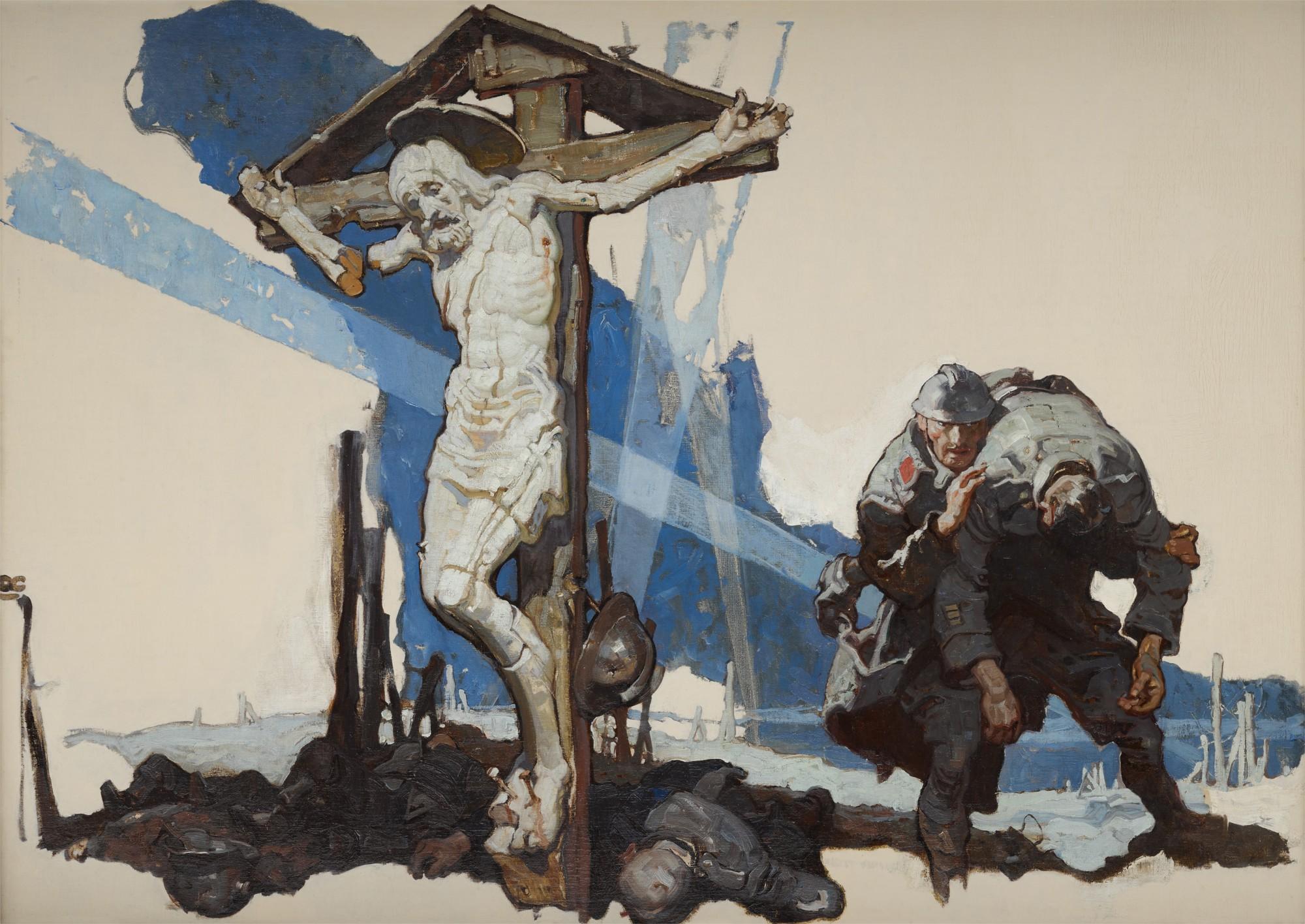 Dean Cornwell - Untitled (Crucifixion on the Battlefield)