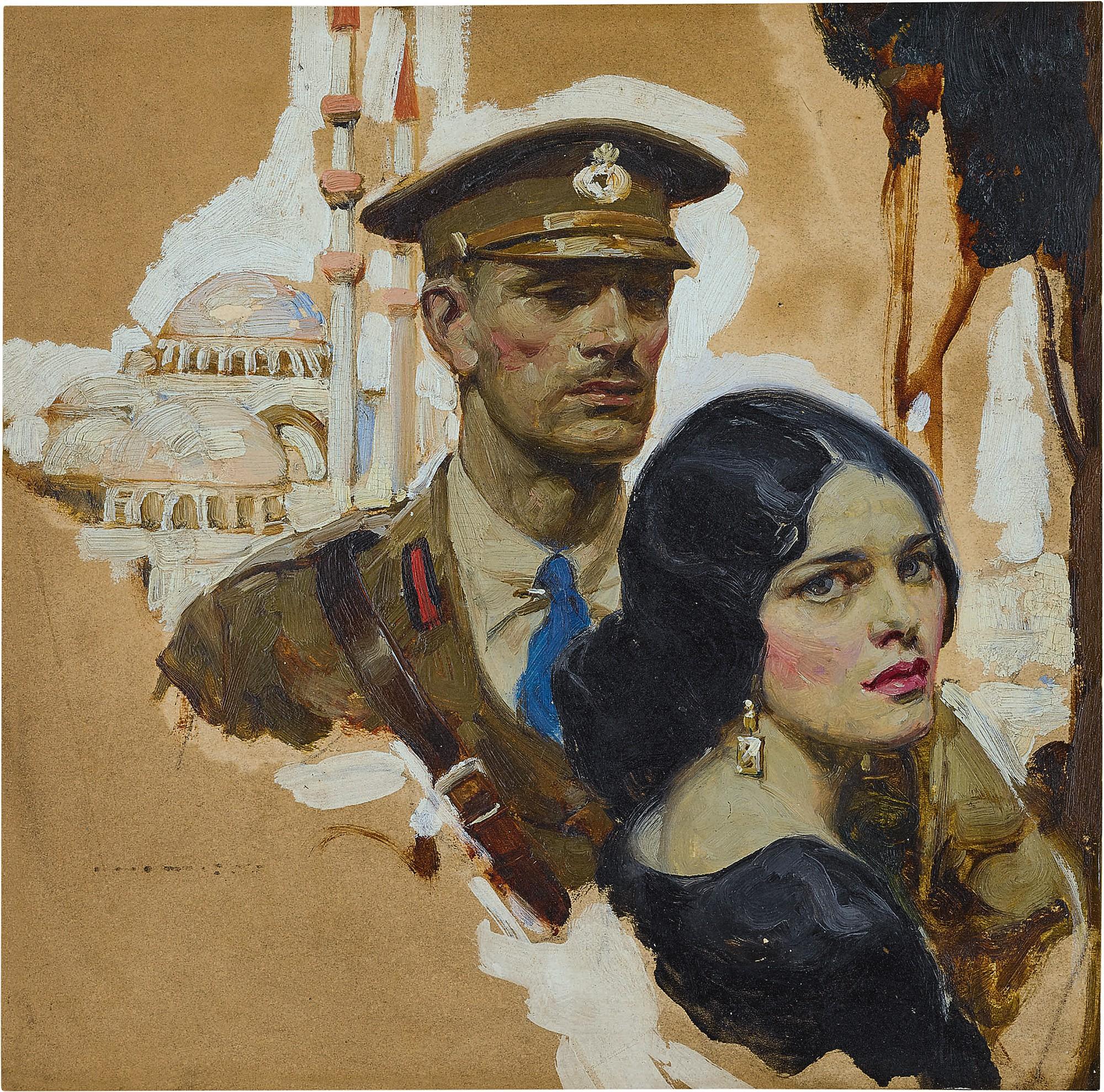 Dean Cornwell - Untitled (Soldier and Woman)