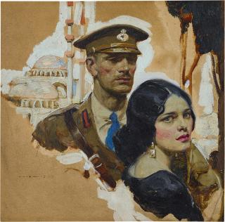 Dean Cornwell - Untitled (Soldier and Woman)