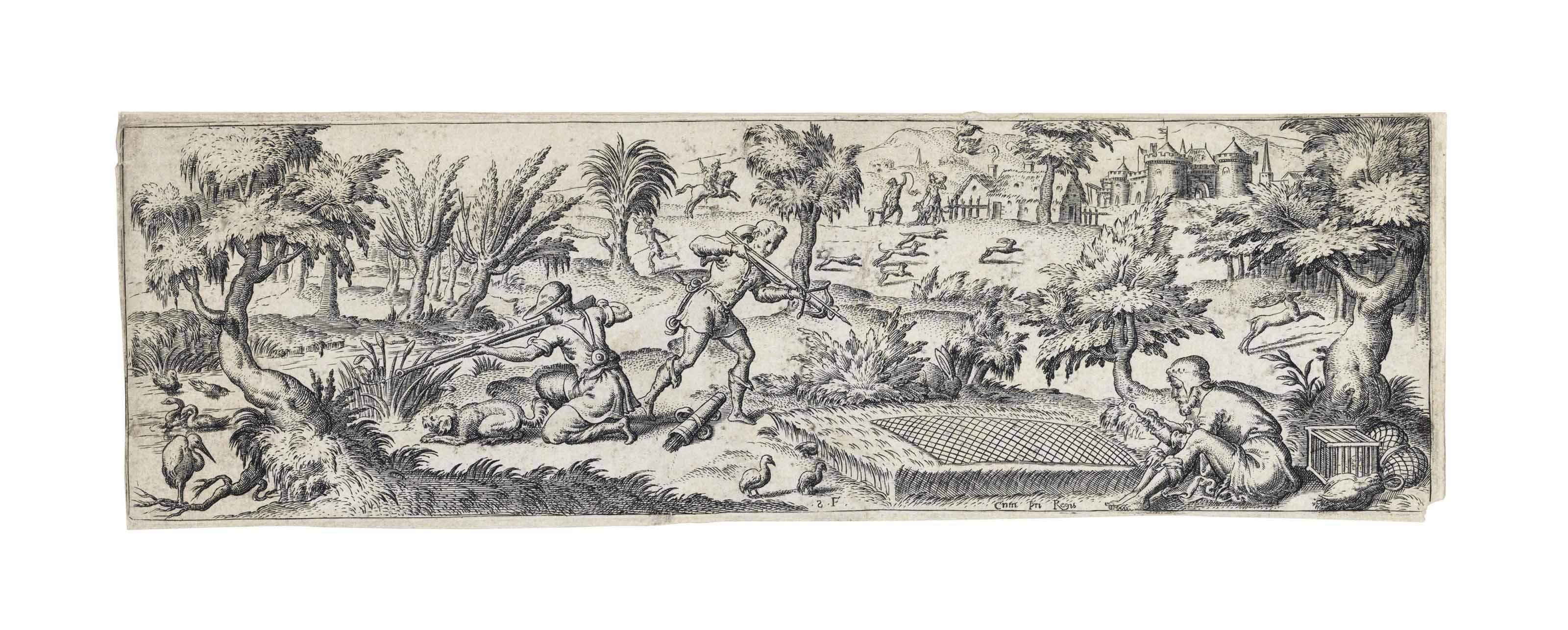 Delaune, Etienne - Hunting Scenes [Venationes] (Robert-Dumesnil 275-280)