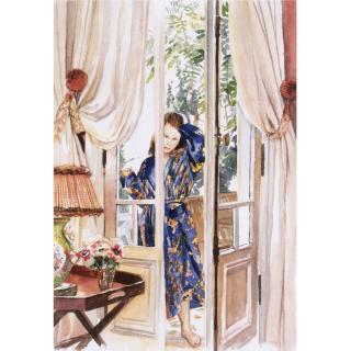 Delia Brown - Untitled (Standing On Patio With Robe)