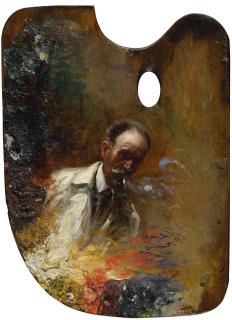 Delphin Enjolras - French self-Portrait On A Palette 