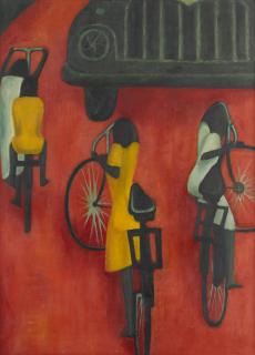 Demas Nwoko - Children on Cycles