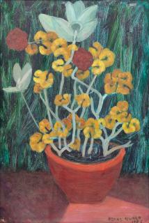 Demas Nwoko - Still life of Flowers, 1965