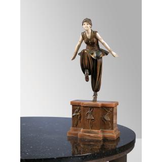 Demeter H. Chiparus - Danseuse Orientale, Sculpture Chryséléphantine, Vers 1925