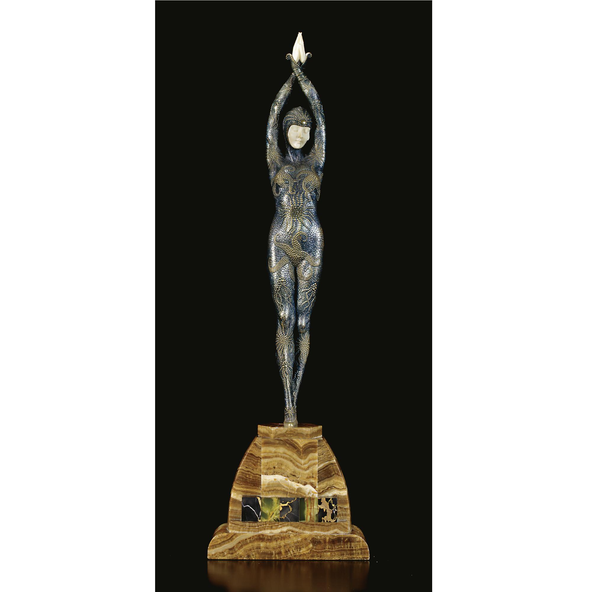 Demeter H. Chiparus - \'Etoile De Mer\' (\'Starfish\'): A Bronze And Ivory Figure