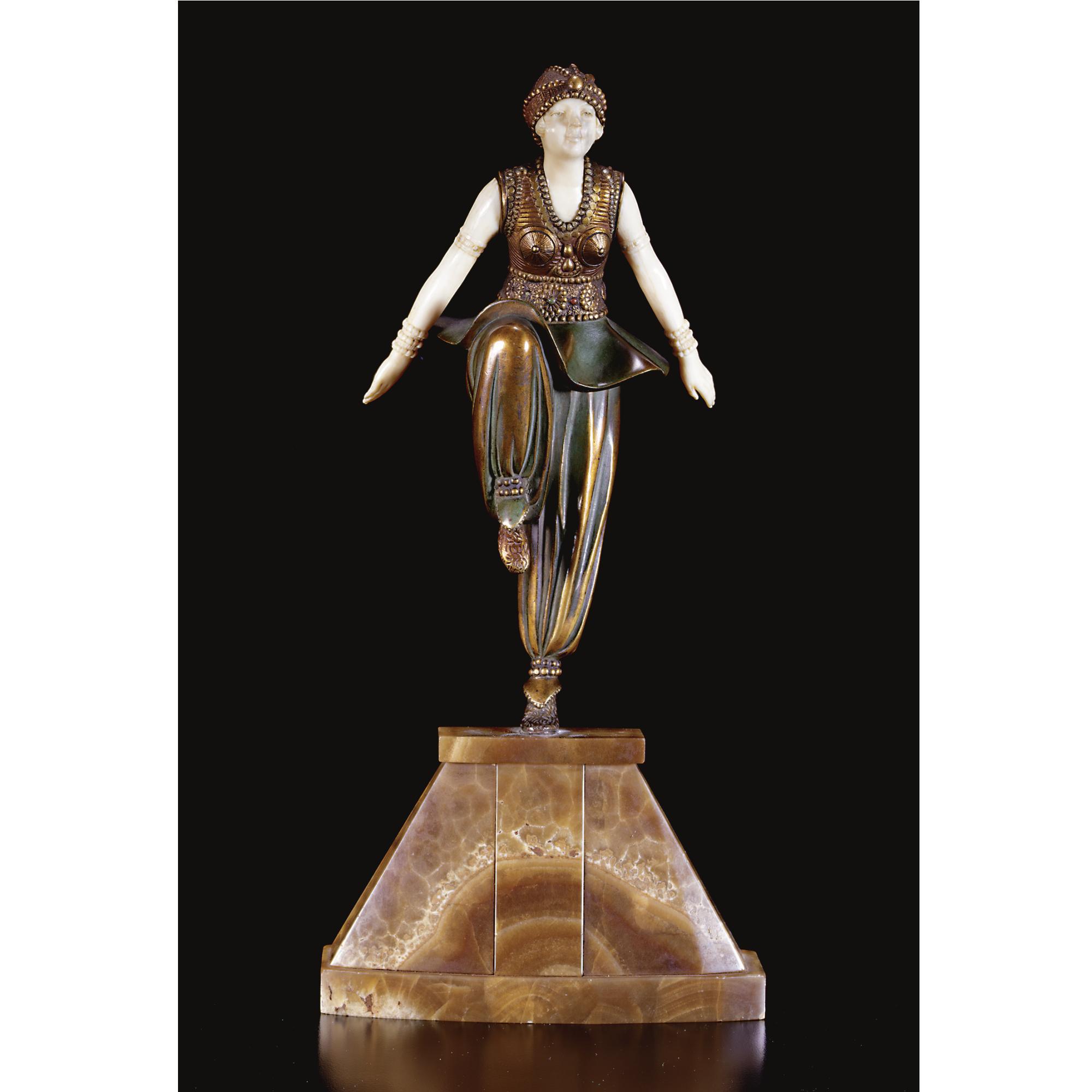 Demeter H. Chiparus - \'Oriental Dancer\': A Bronze And Ivory Figure