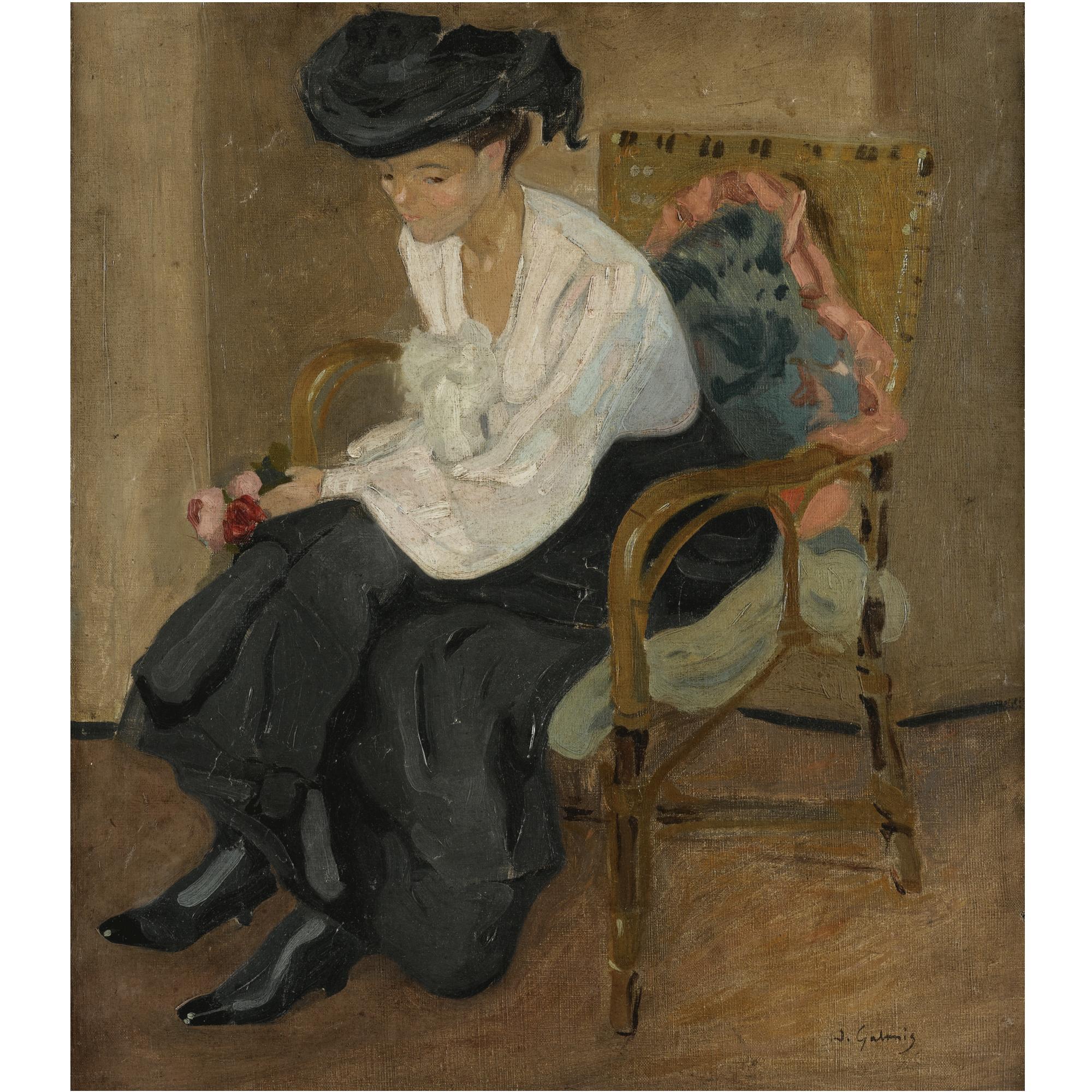 Demetrios Galanis - Greek Portrait Of Fanny, The Artist\'S Wife 