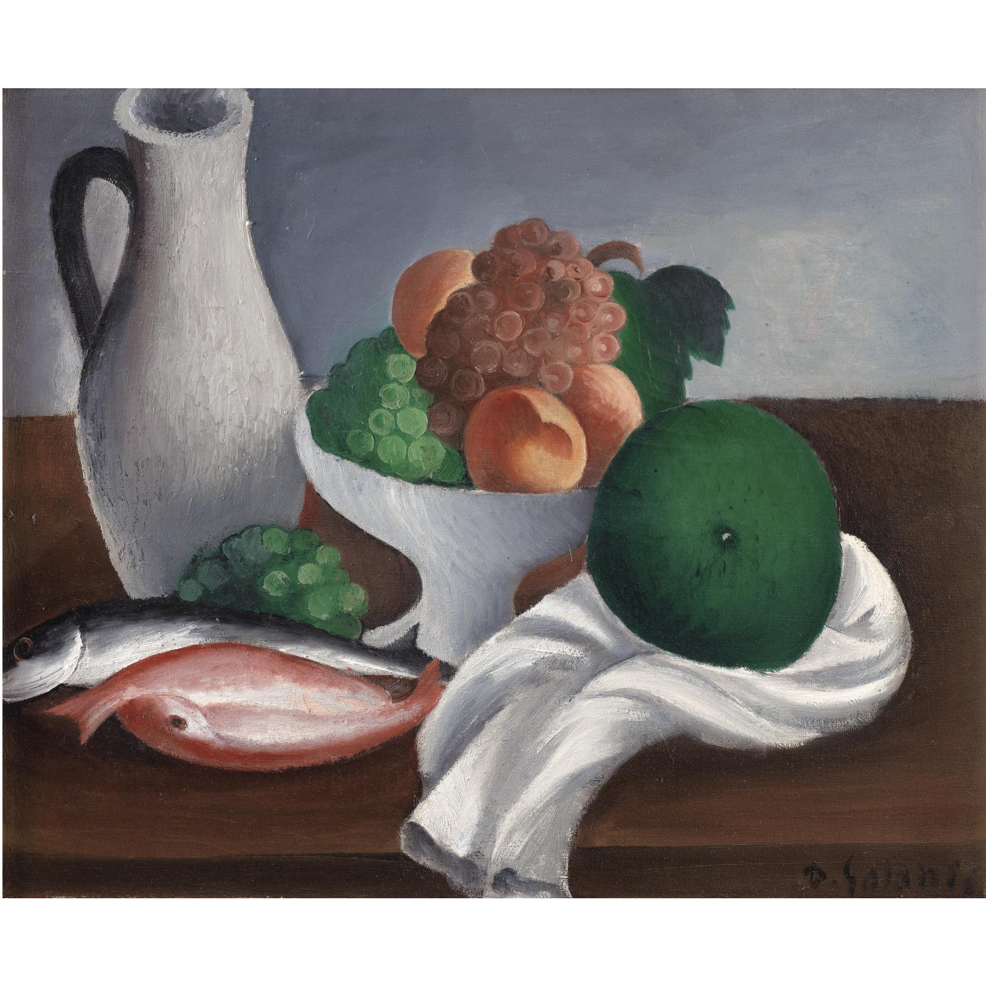 Demetrios Galanis - Greek Still Life With Fruit