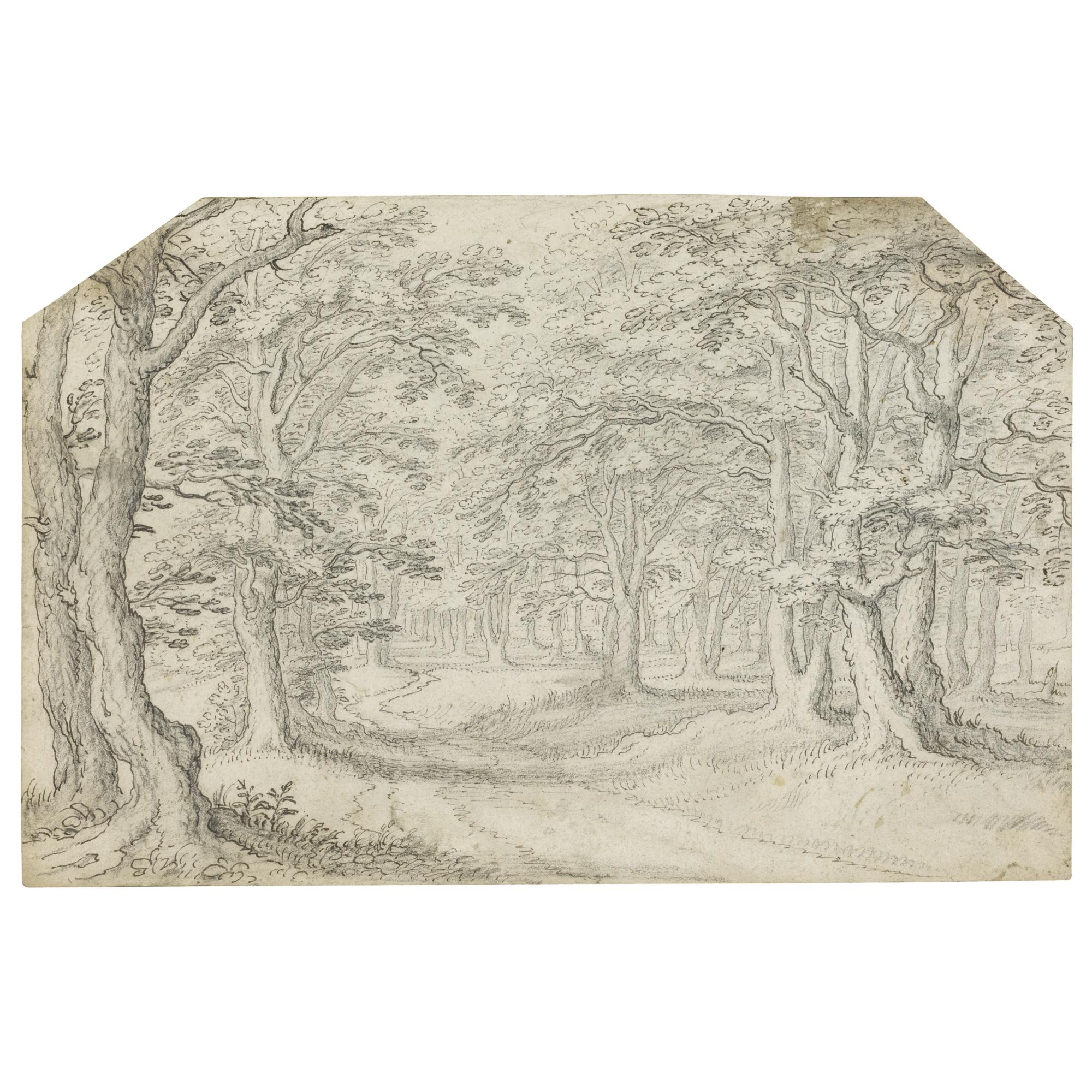 Denijs Van Alsloot - A Road Through Woods