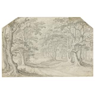 Denijs Van Alsloot - A Road Through Woods