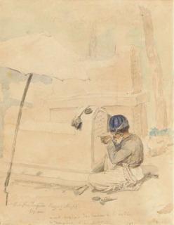 Denis-Auguste-Marie Raffet - Le Sculpteur Juguda Kazaz Mifiz Sculptant Un Tombeau Dans la Vallée de Josaphat Près de Jérusalem