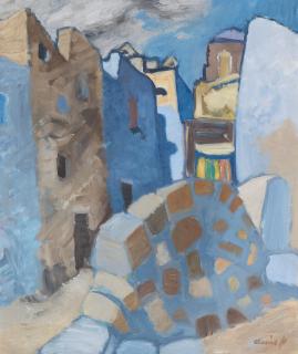 Denis Peploe RSA - Street Scene