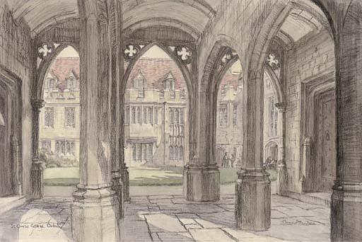 Dennis Flanders, R.W.S., R.B.A. - St. Cross College at Pusey