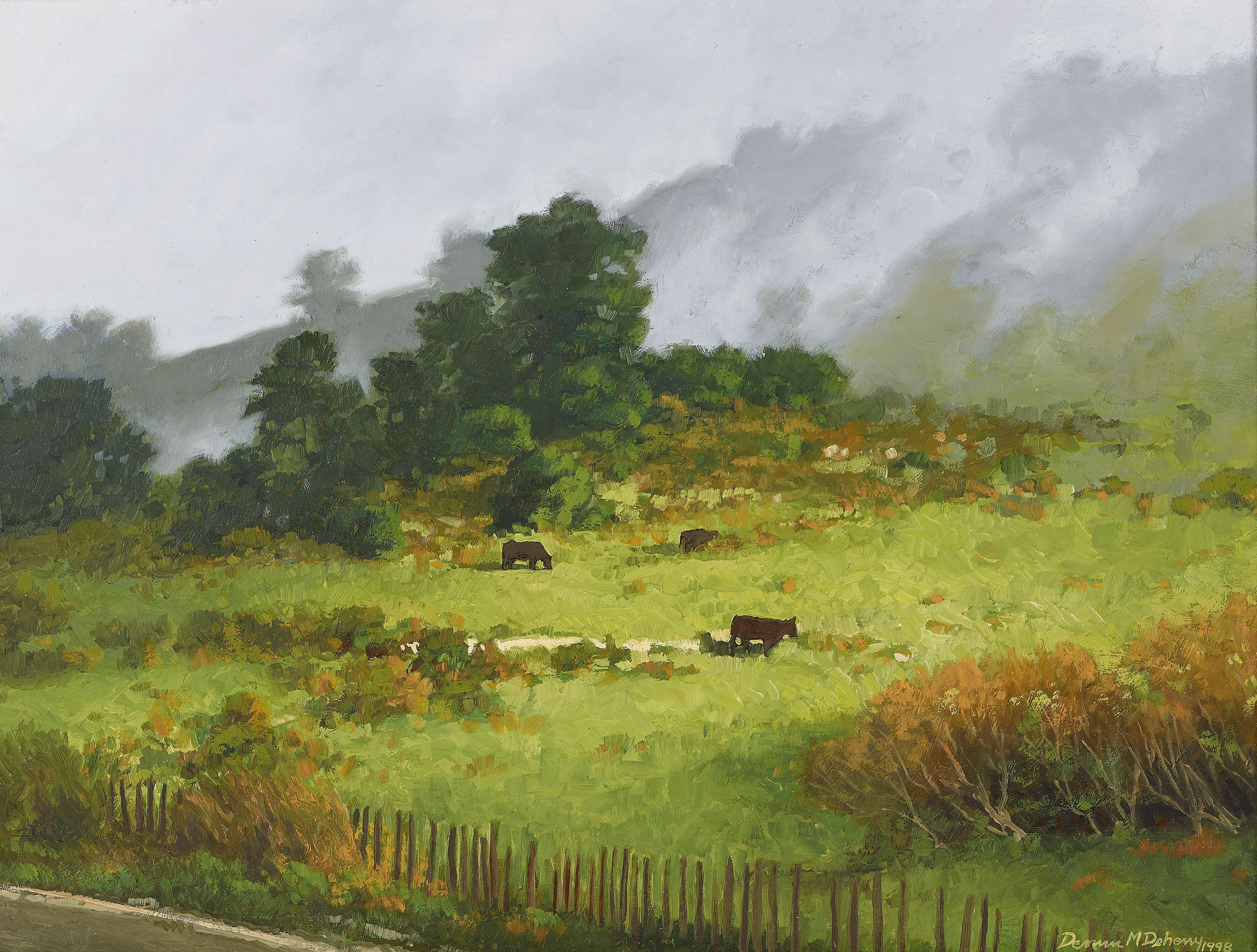 Dennis M. Doheny - Grazing Cattle (Carmel Highlands)