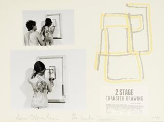 Dennis Oppenheim - 2 Stage Transfer Drawing Dennis To Chandra (Returning To A Past State), 1975