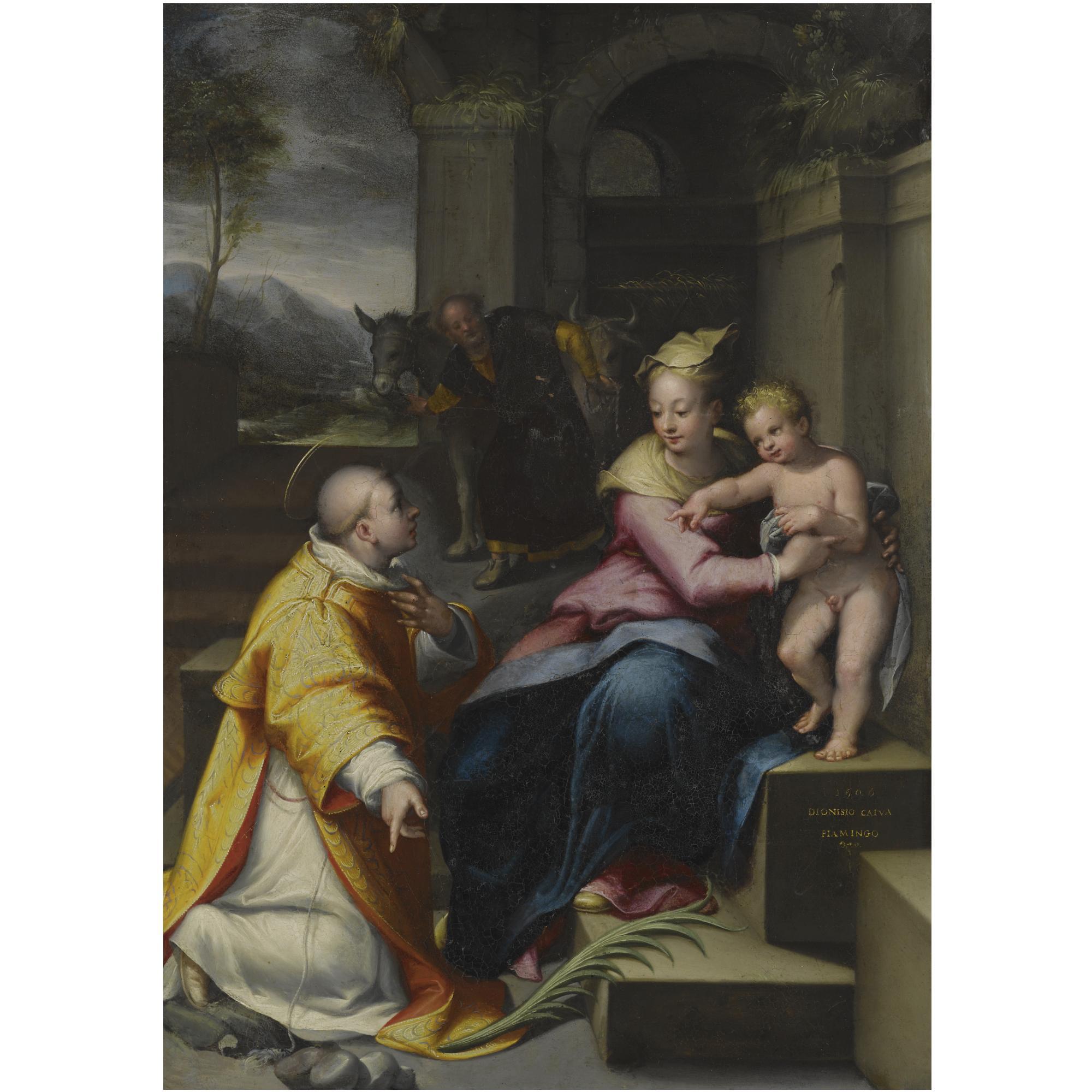 Denys Calvaert - The Holy Family With Saint Stephen