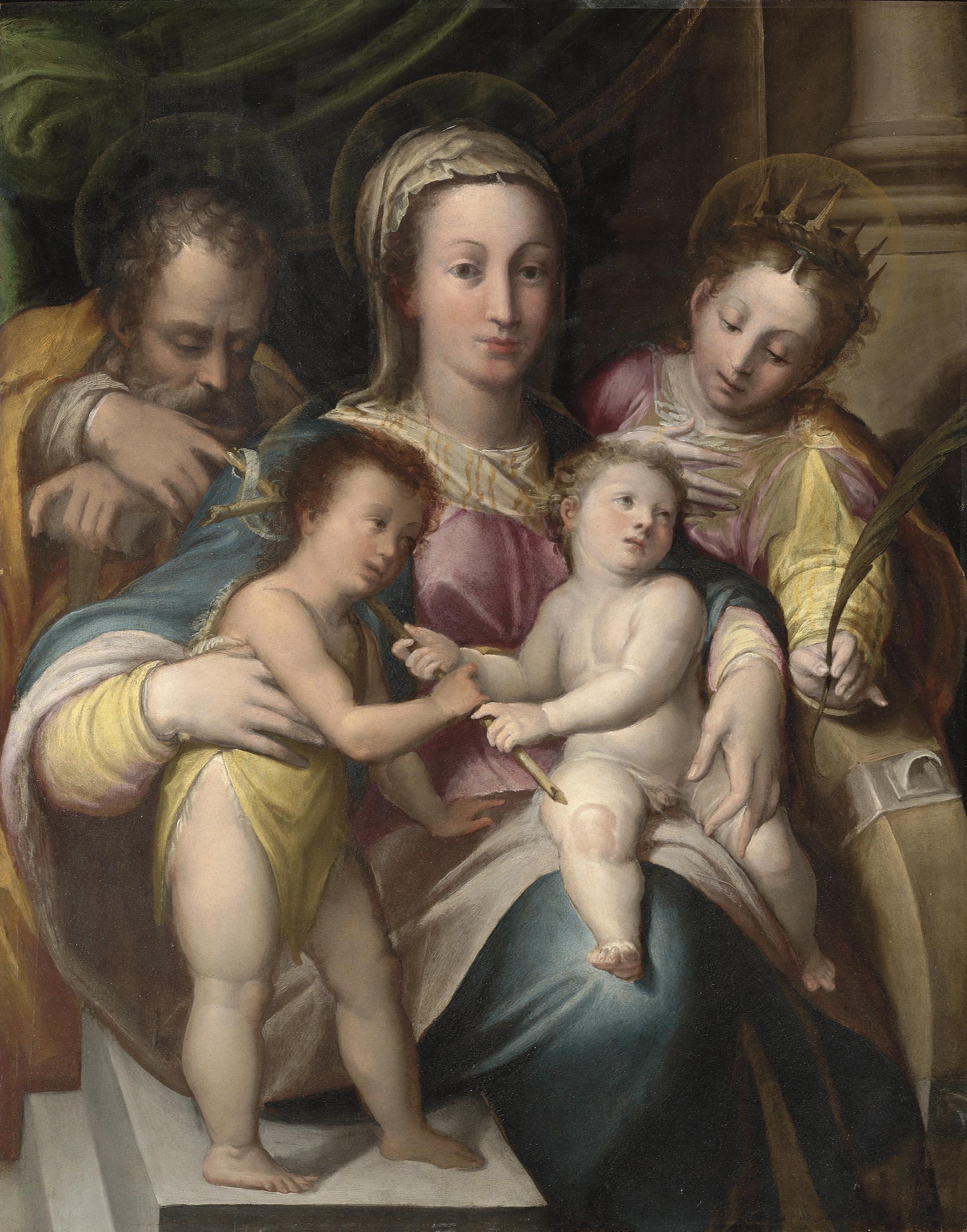Denys Calvaert - The Holy Family with the Infant Saint John the Baptist and Saint Catherine of Alexandria