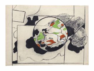 Derek Boshier - Untitled (green and orange)