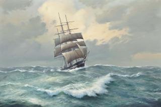 Derek George Montague Gardner, R.S.M.A. - Loch Tay, Winter, North Atlantic