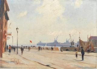Derek George Montague Gardner - \'Folkestone - The Harbour\'