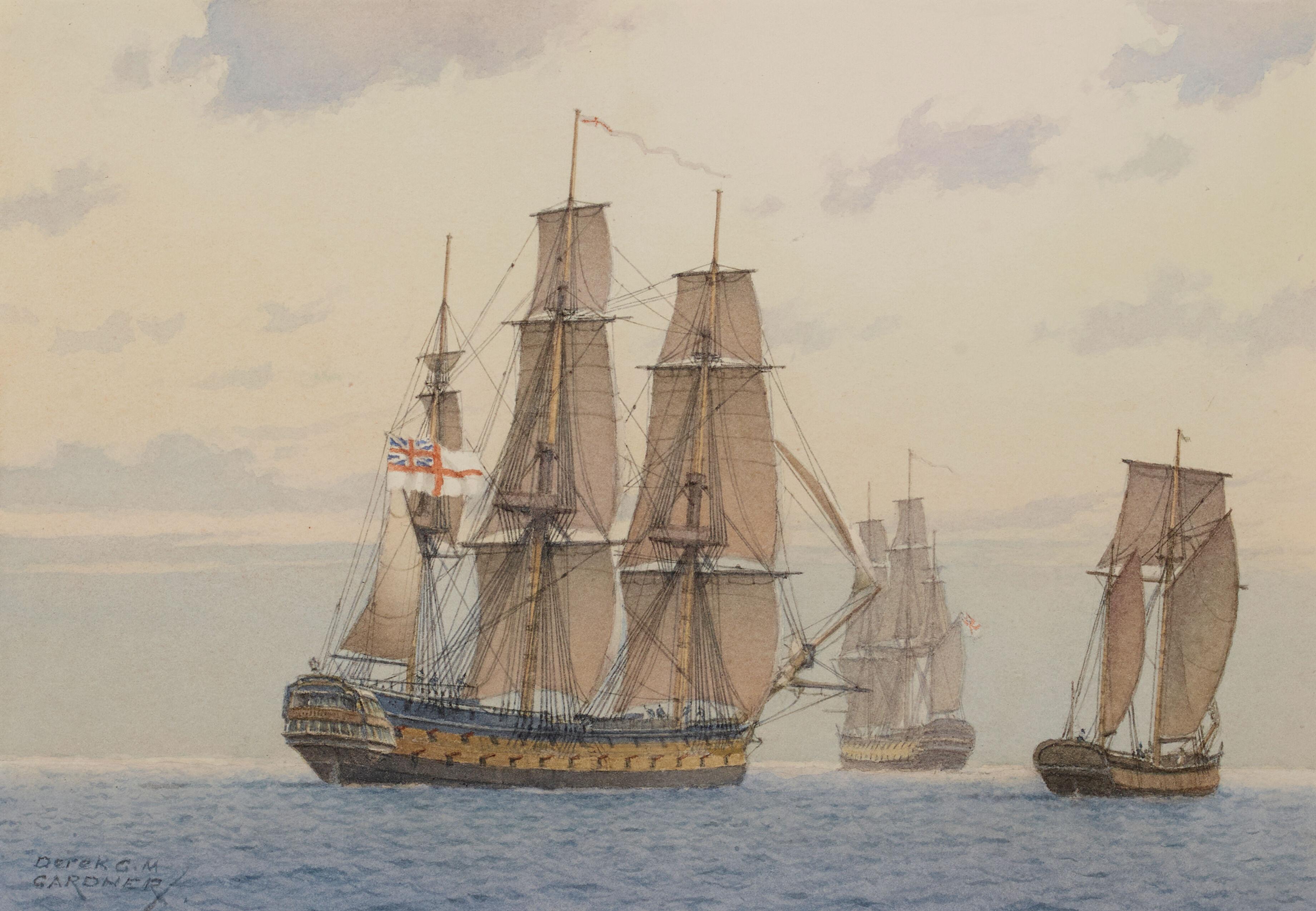 Derek George Montague Gardner - His Britannic Majesty\'s 50-Gun Ship \'Bristol\'