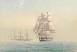 Derek George Montague Gardner - Hotspur, Blackwall frigate built on the Tyne, 1851