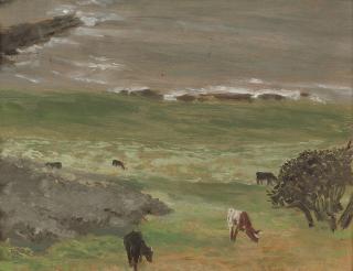 Derek Hill, H.R.H.A. - Cows in the Garden