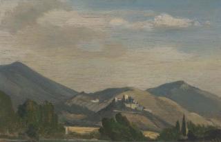 Derek Hill, H.R.H.A. - Sermoneta from Ninfa