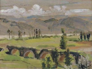 Derek Hill, H.R.H.A. - Valley At Orvieto, Italy