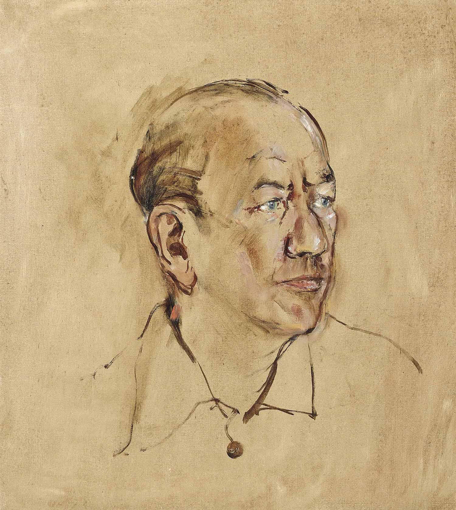 Derek Hill - Portrait of Noël Coward