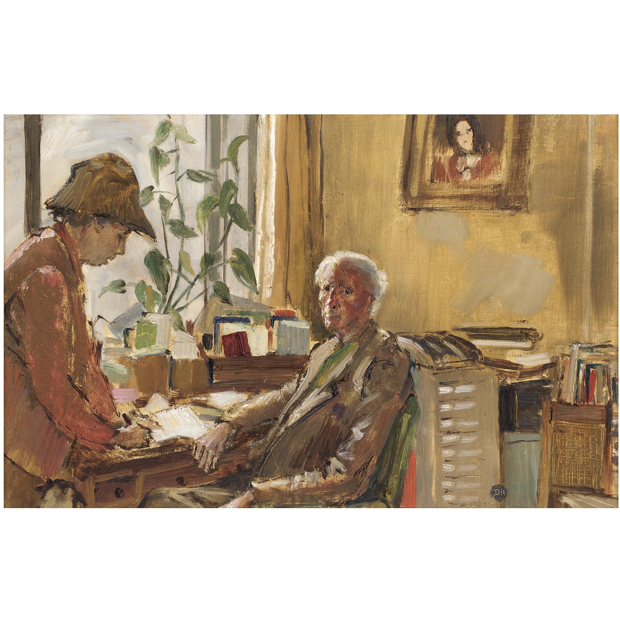 Derek Hill - Portrait Of Sir David And Lady Scott At The Dower House, Boughton