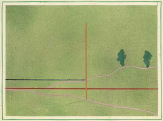 Derek Jarman - Sea Shore and Bronze Post