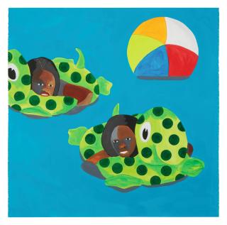 Derrick Adams - Floater 18 (polkadots)