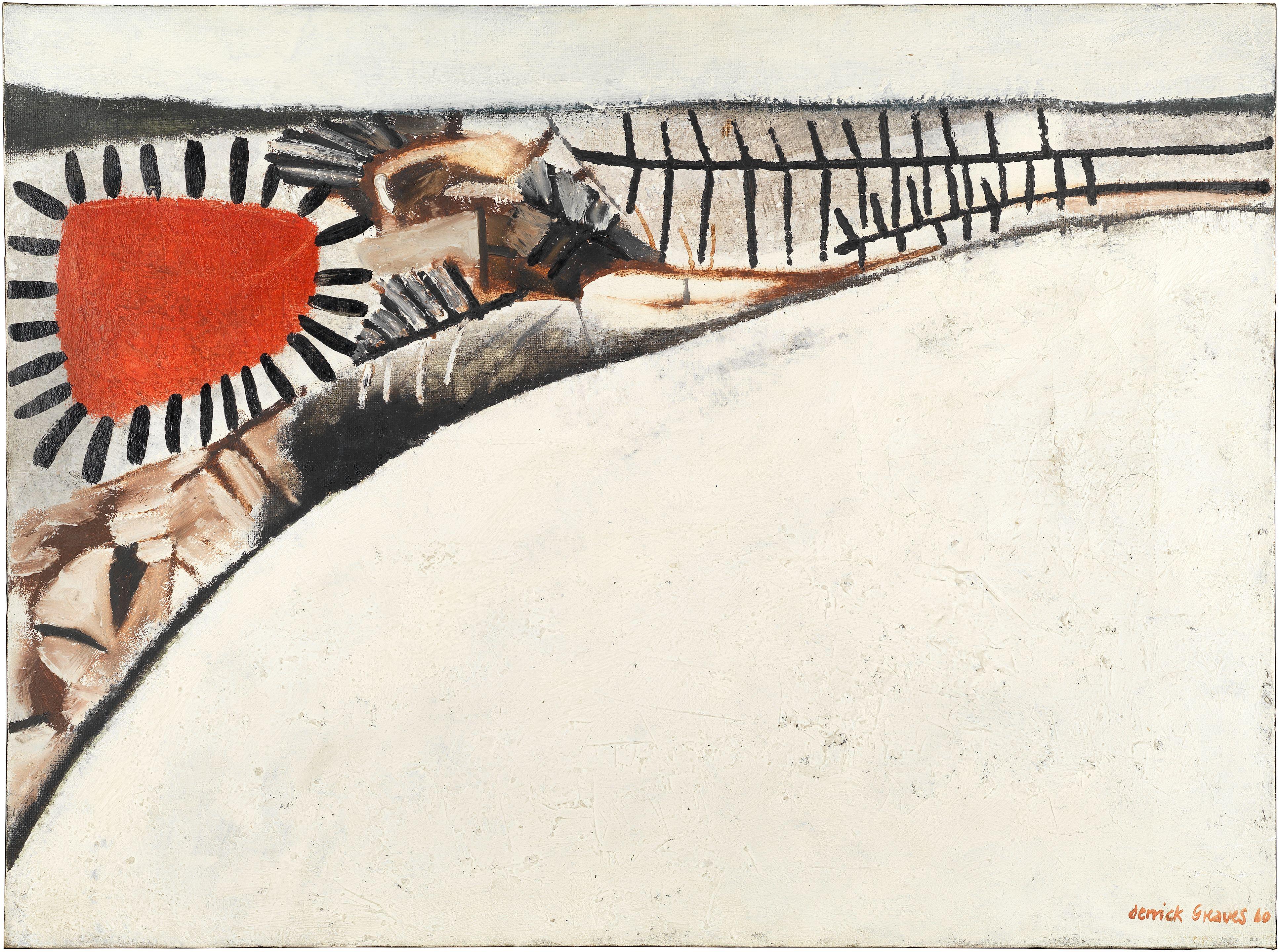 Derrick Greaves - Bouquet Red-Black on White