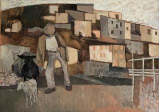 Derrick Greaves - Man and Goats