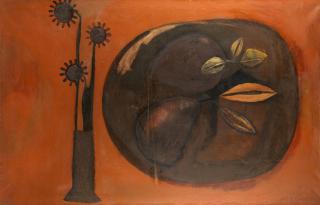 Derrick Greaves - Still Life - Orange Background
