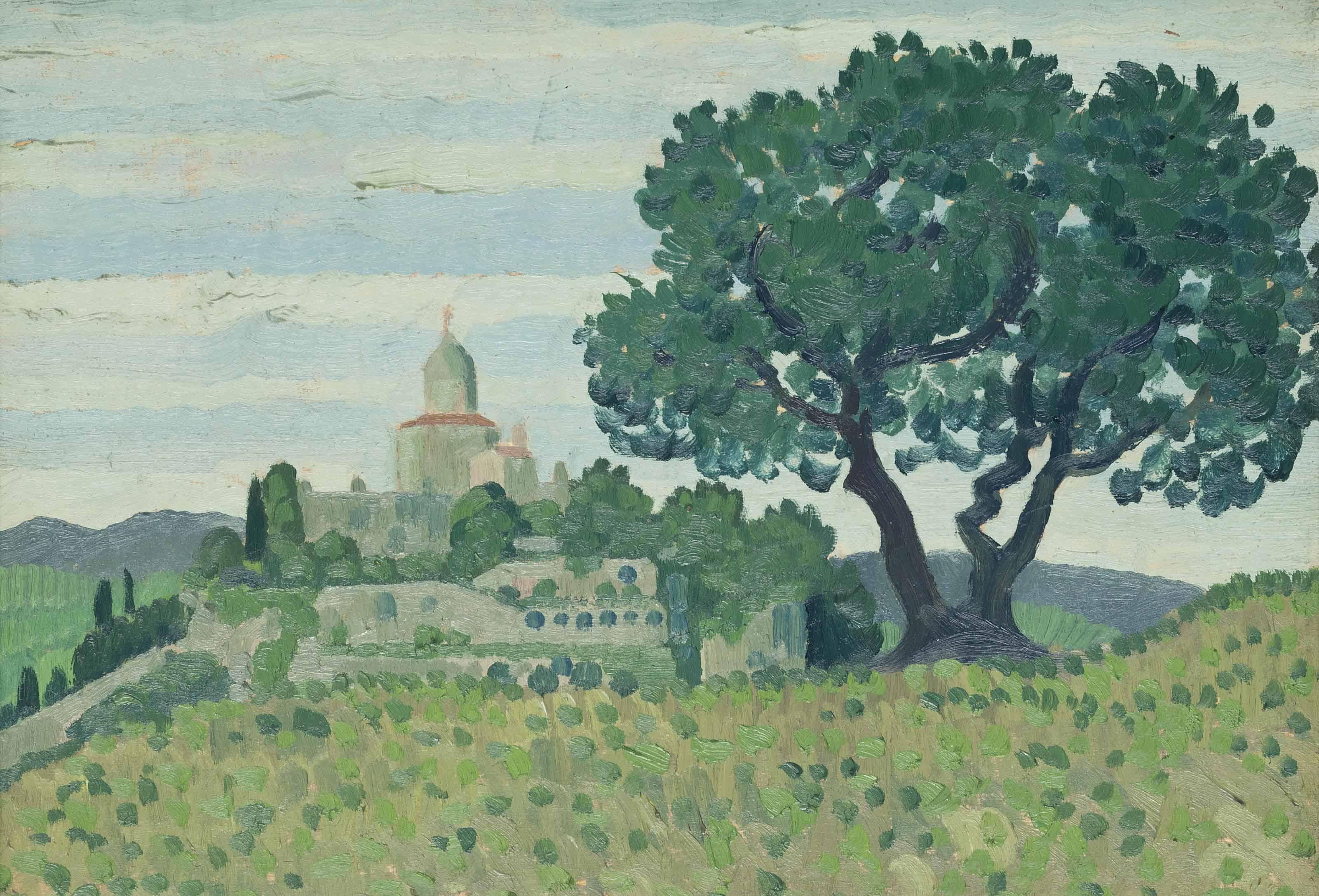 Derwent Lees - Church In A Landscape