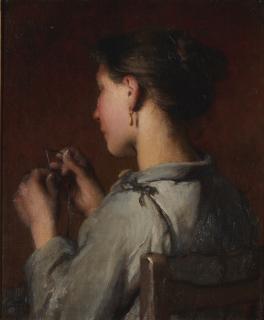Désiré François Laugee - The Young Seamstress