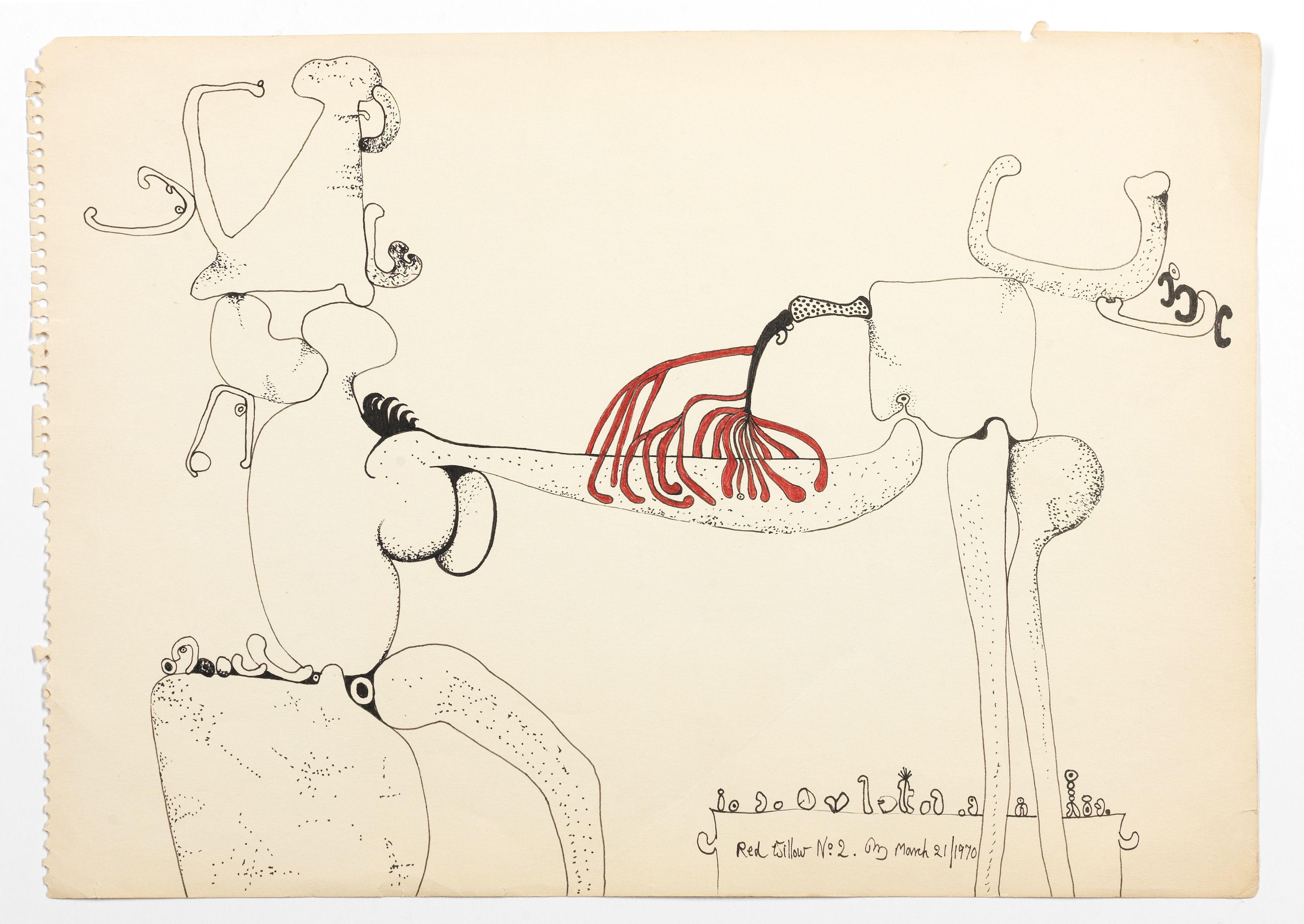 Desmond Morris - Red Willow No.2. (Unframed)