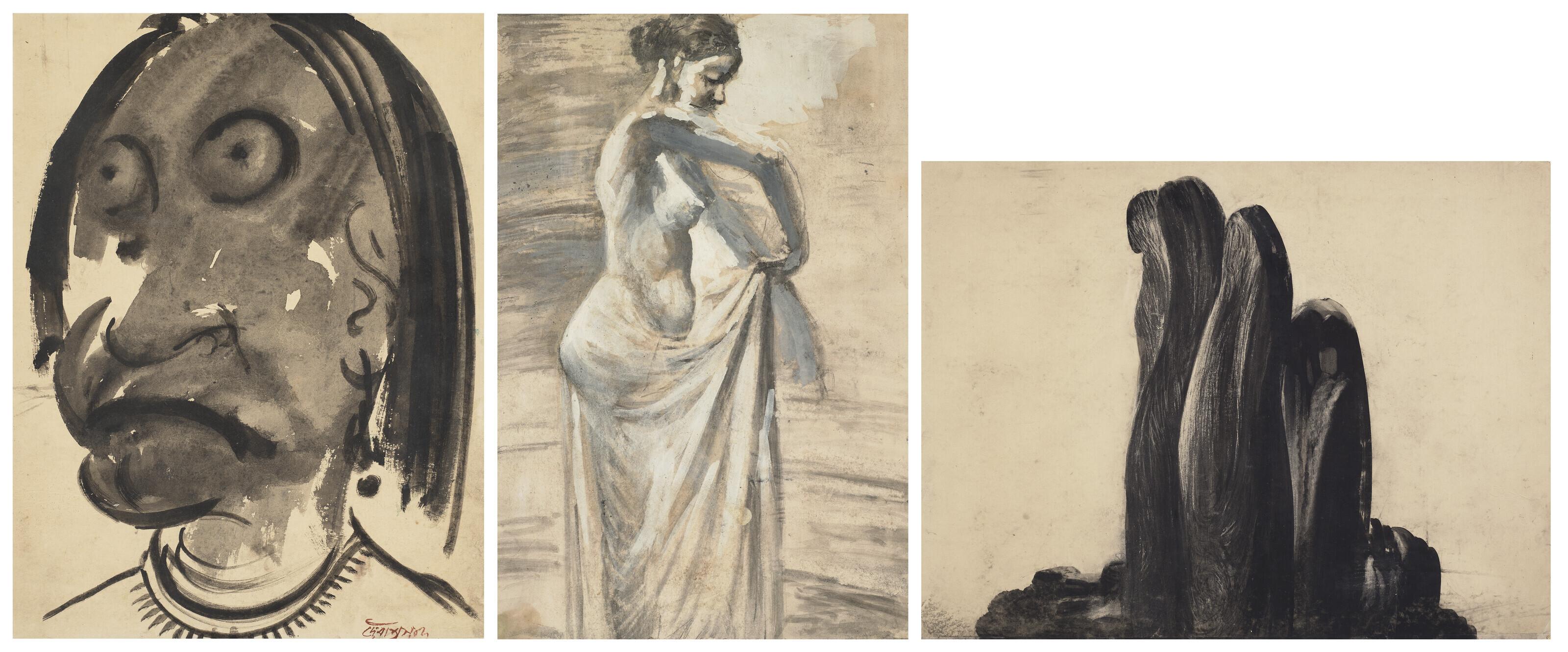 Devi Prasad Roy Chowdhury - Funny Face For Beauty Competition; Maiden\'S Glow; Three Graces