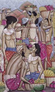 Dewa Putu Bedil - Market scene