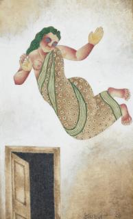 Dharmanarayan Dasgupta - Untitled (Woman with Door)