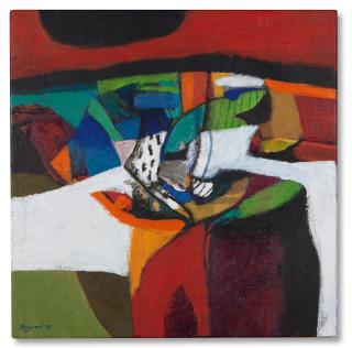 Dia Al-Azzawi - Red Landscape no. 1