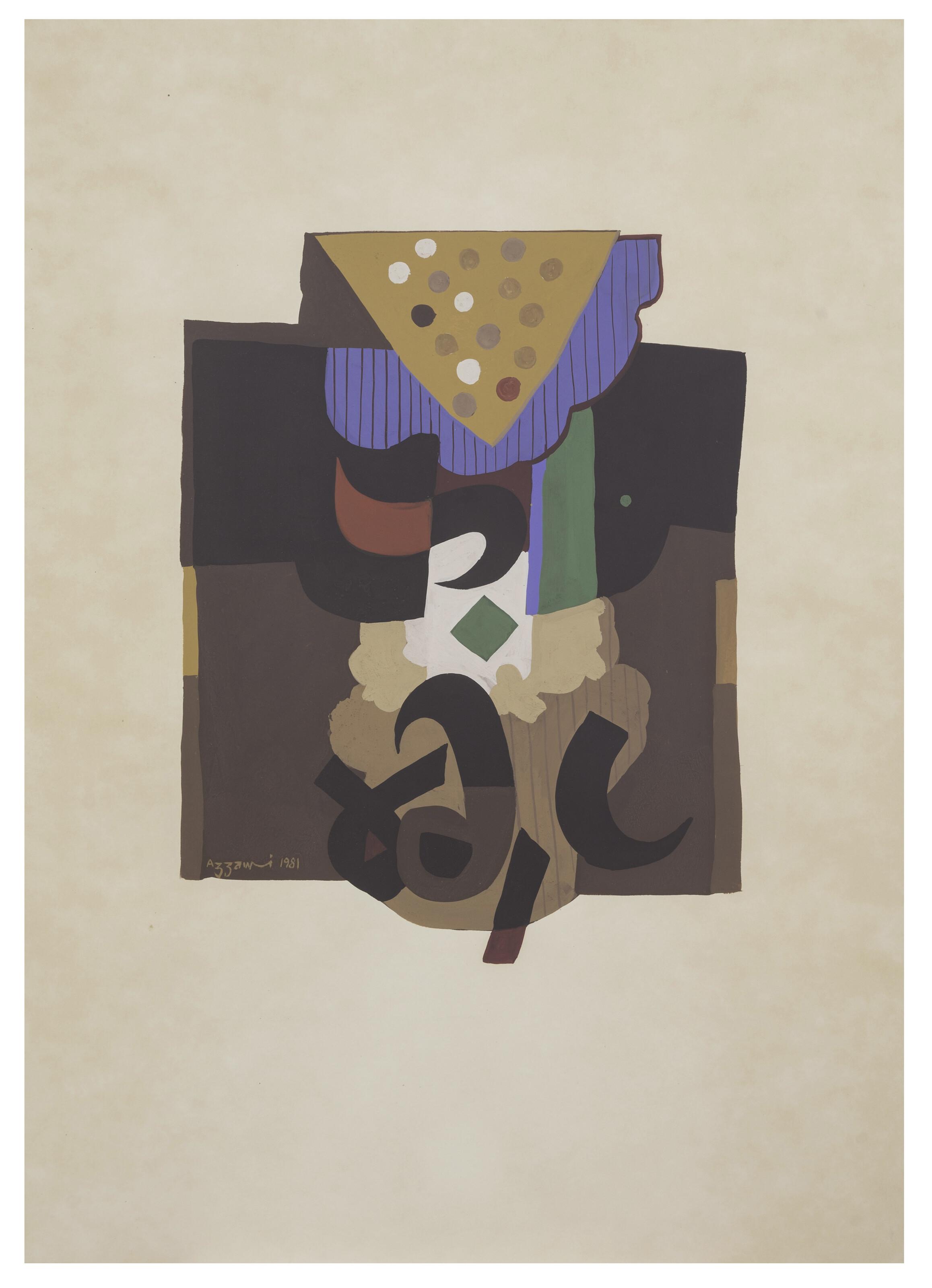 Dia Al-Azzawi - Untitled (Oriental Window)