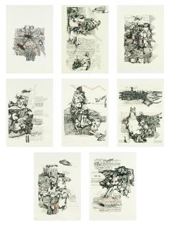 Dia Azzawi - The Seven Golden Odes (The Mu\'allaqat) Each print: 103 x 72 cm (8)